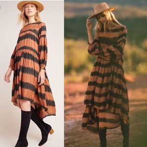 Anthro Norblack norwhite Euphrates dye tunic dress